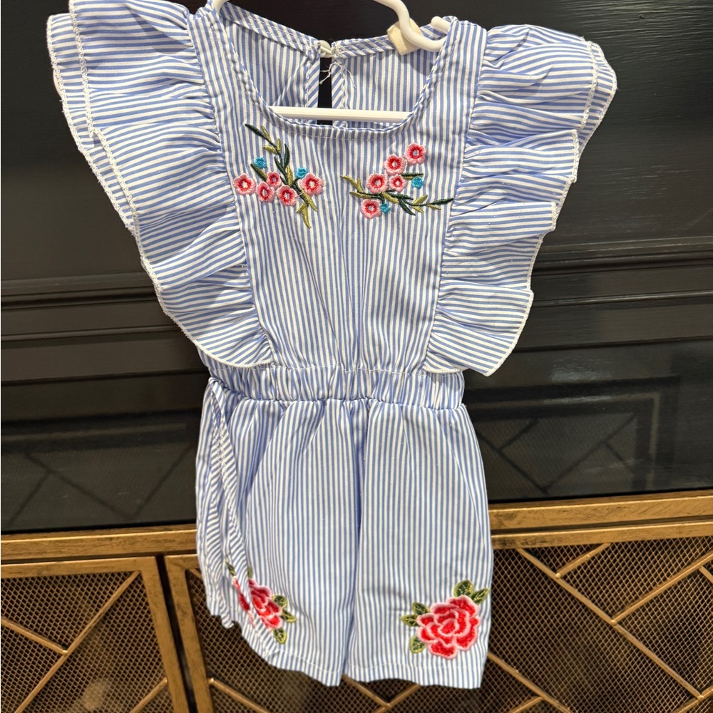 Blue Stripe Kids Romper